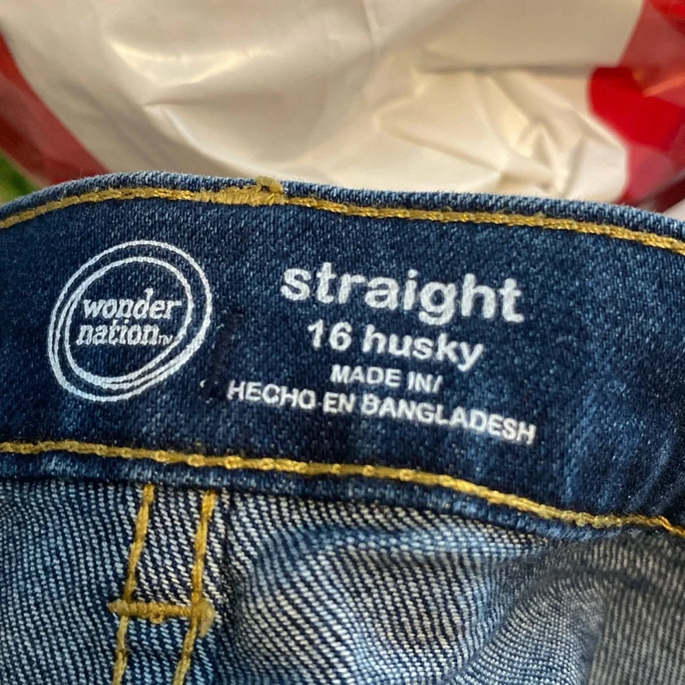 Wonder Nation Boy’s Dark Blue Straight-Leg Jeans